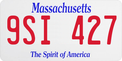 MA license plate 9SI427