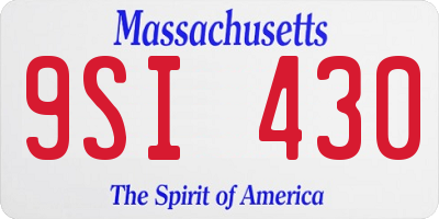 MA license plate 9SI430