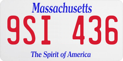 MA license plate 9SI436