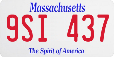 MA license plate 9SI437