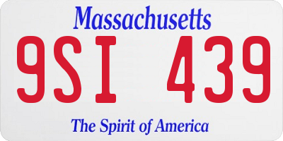 MA license plate 9SI439