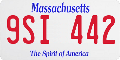 MA license plate 9SI442