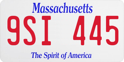 MA license plate 9SI445