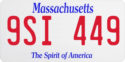MA license plate 9SI449