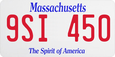 MA license plate 9SI450