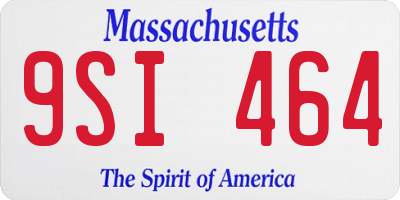 MA license plate 9SI464