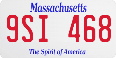 MA license plate 9SI468