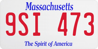 MA license plate 9SI473