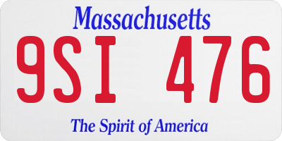 MA license plate 9SI476