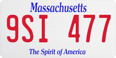 MA license plate 9SI477