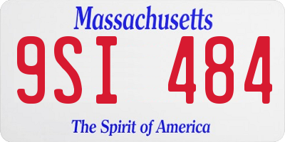 MA license plate 9SI484