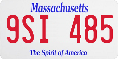 MA license plate 9SI485