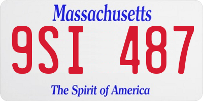 MA license plate 9SI487