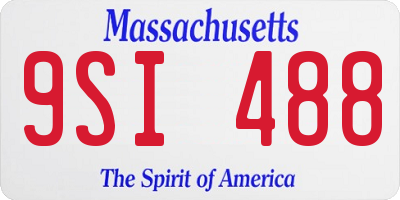 MA license plate 9SI488