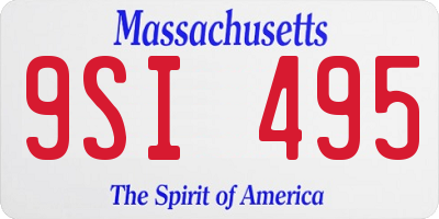 MA license plate 9SI495