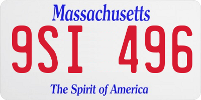 MA license plate 9SI496