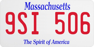 MA license plate 9SI506