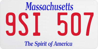 MA license plate 9SI507