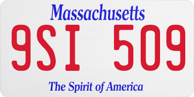 MA license plate 9SI509
