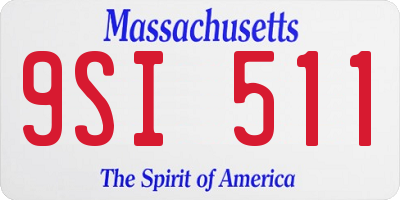 MA license plate 9SI511