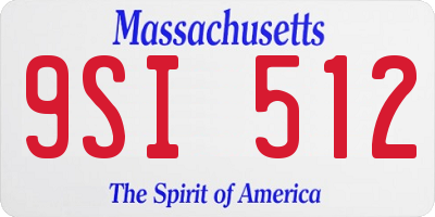 MA license plate 9SI512