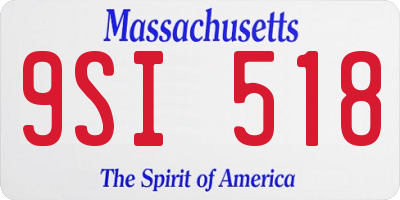MA license plate 9SI518