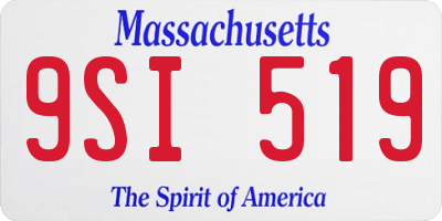 MA license plate 9SI519