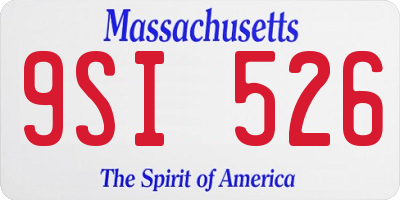 MA license plate 9SI526