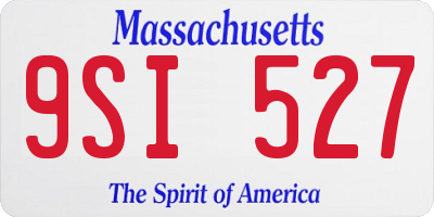 MA license plate 9SI527