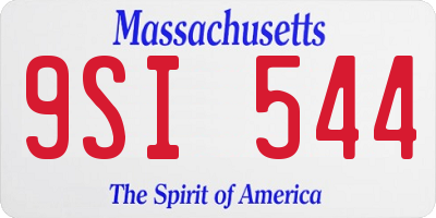 MA license plate 9SI544