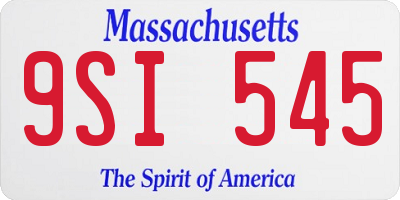 MA license plate 9SI545