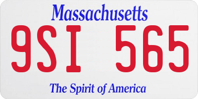 MA license plate 9SI565