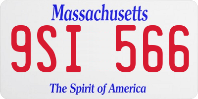 MA license plate 9SI566