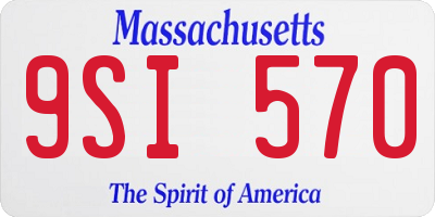 MA license plate 9SI570