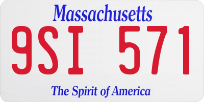 MA license plate 9SI571