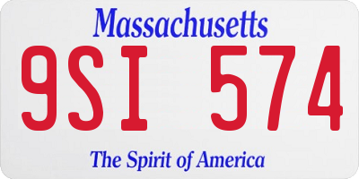 MA license plate 9SI574