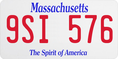 MA license plate 9SI576