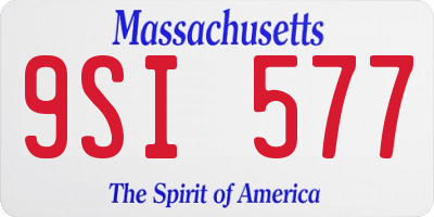MA license plate 9SI577