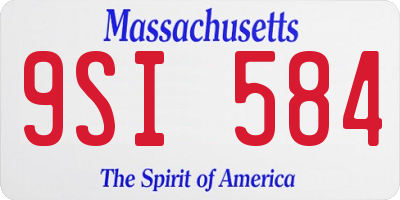 MA license plate 9SI584