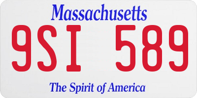 MA license plate 9SI589