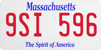 MA license plate 9SI596