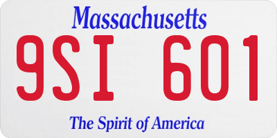 MA license plate 9SI601