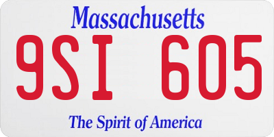 MA license plate 9SI605