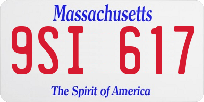 MA license plate 9SI617