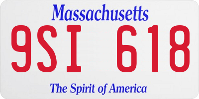 MA license plate 9SI618