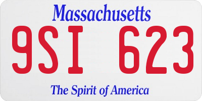 MA license plate 9SI623