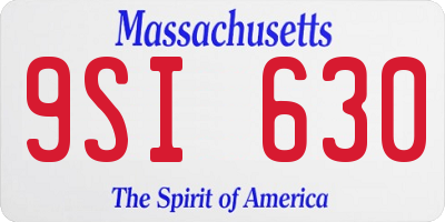 MA license plate 9SI630