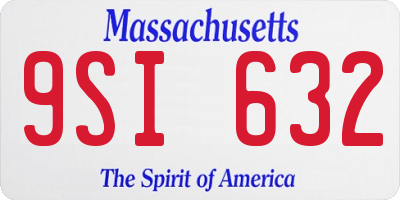 MA license plate 9SI632
