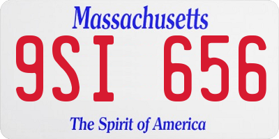 MA license plate 9SI656