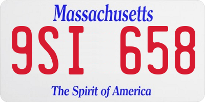 MA license plate 9SI658